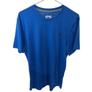 Adidas Ultimate Tee Climalite Athletic Training T-Shirt Blue Men's L‎